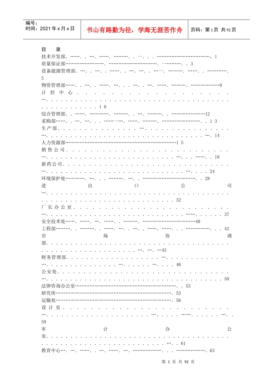 大型制药厂岗位职责_第1页
