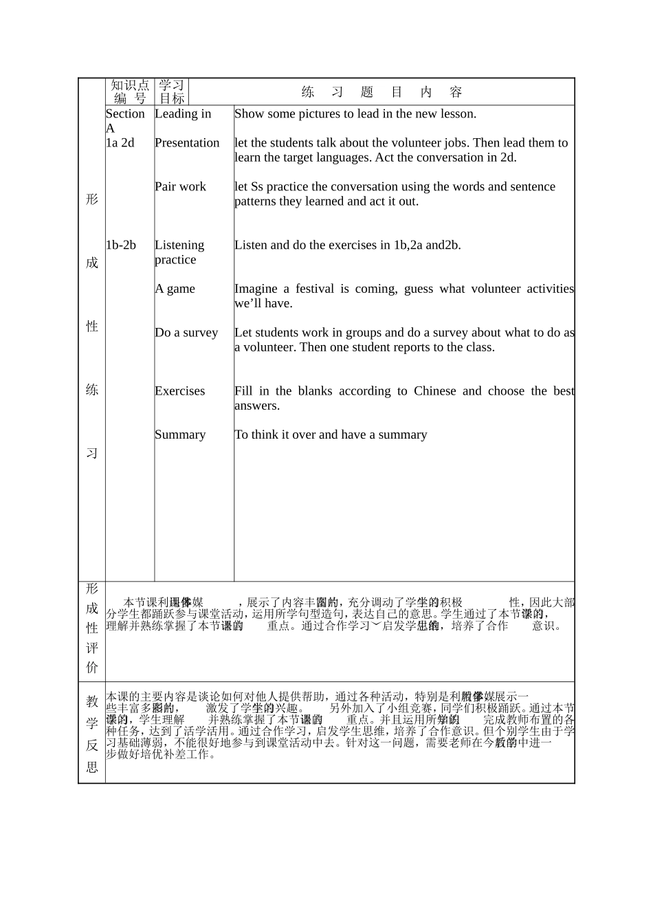 八年级下册Unit2SectionA课堂教学设计_第3页