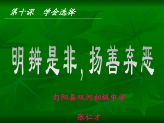 明辨是非，扬善弃恶