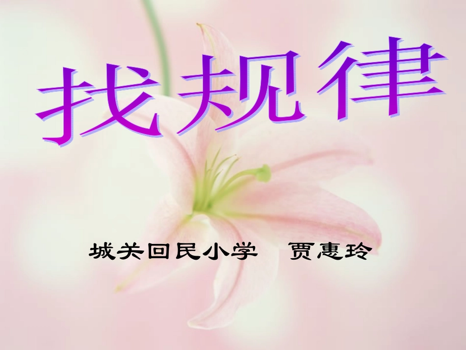 找规律演示文稿_第1页