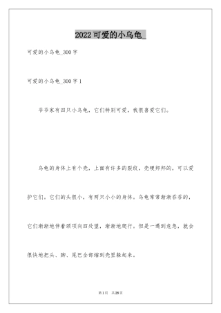 2024可爱的小乌龟_