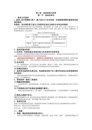 晶体结构和性质教案