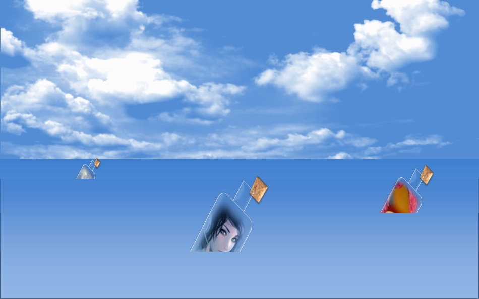 漂流瓶动态PPT模板_第2页