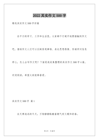 2024其实作文500字