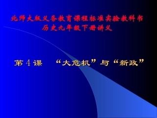 “大危机”与“新政”