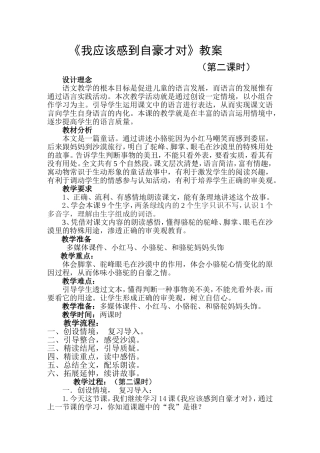 我应该感到自豪才对教案