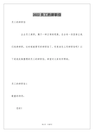 2024员工的辞职信_4