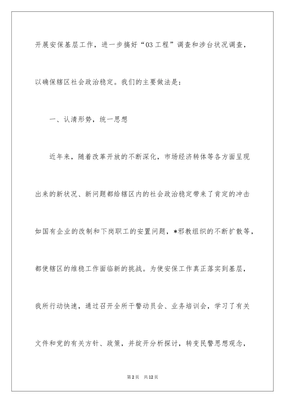 2024国内安保年度工作总结_第2页