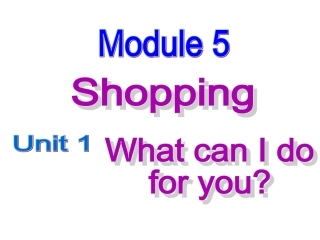 外研版2013七年级英语下册M5_U1_What_can_I_do_for_you