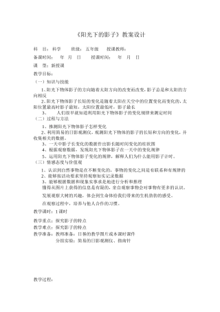 阳光下的影子