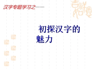 汉字专题flv