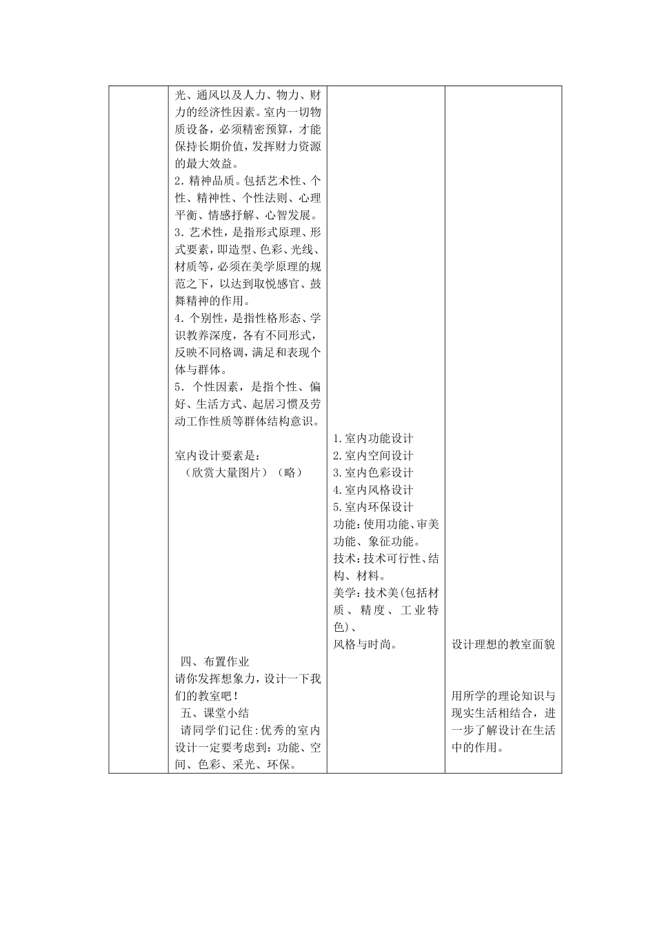 活动一室内设计教学设计_第3页