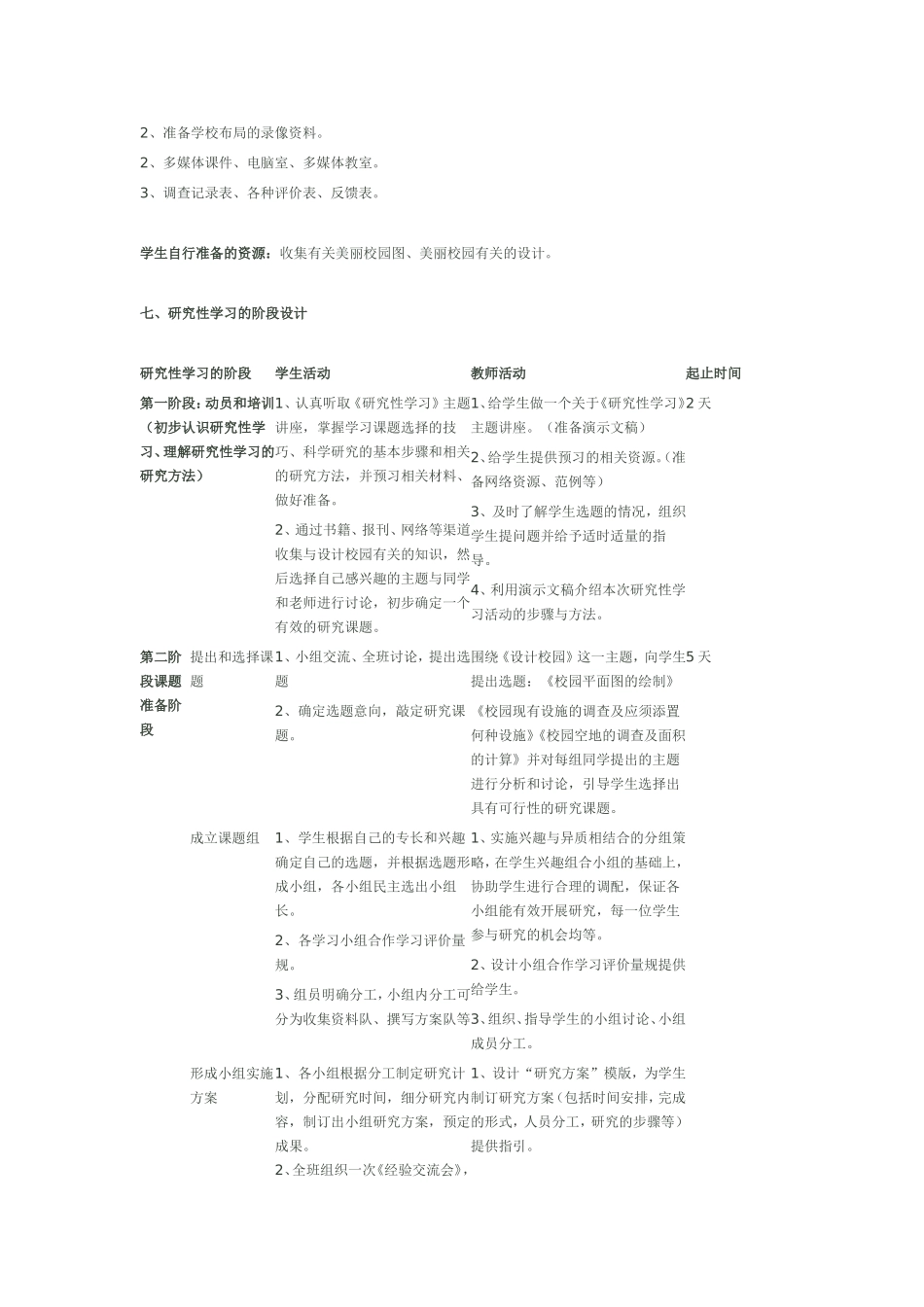 研究型学习方案设计（设计校园）_第3页