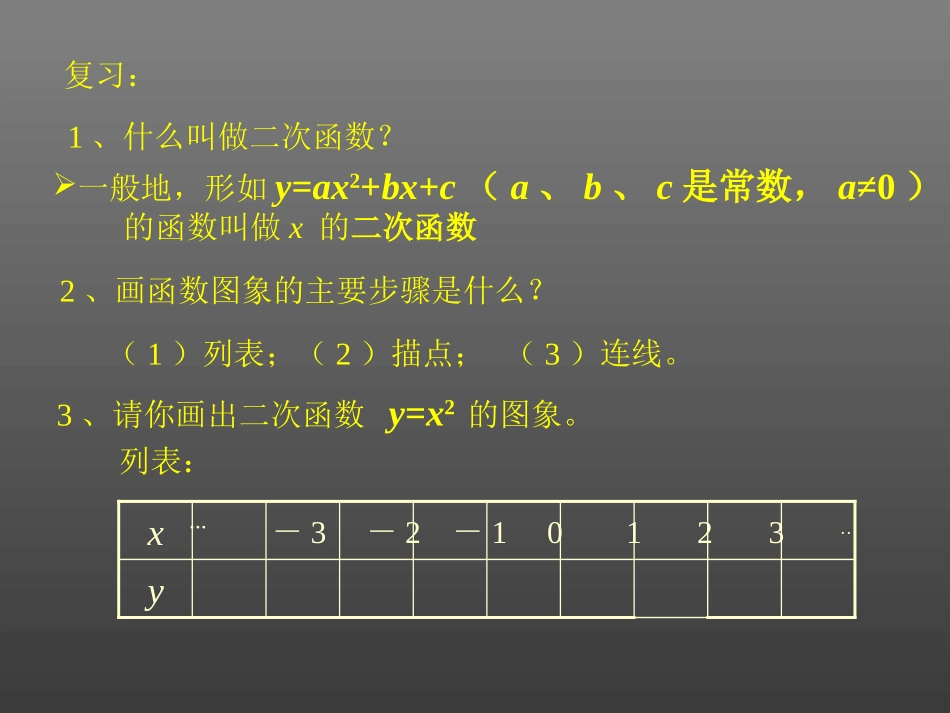 北师大版九年级数学下册《结识抛物线》PPT课件_第2页