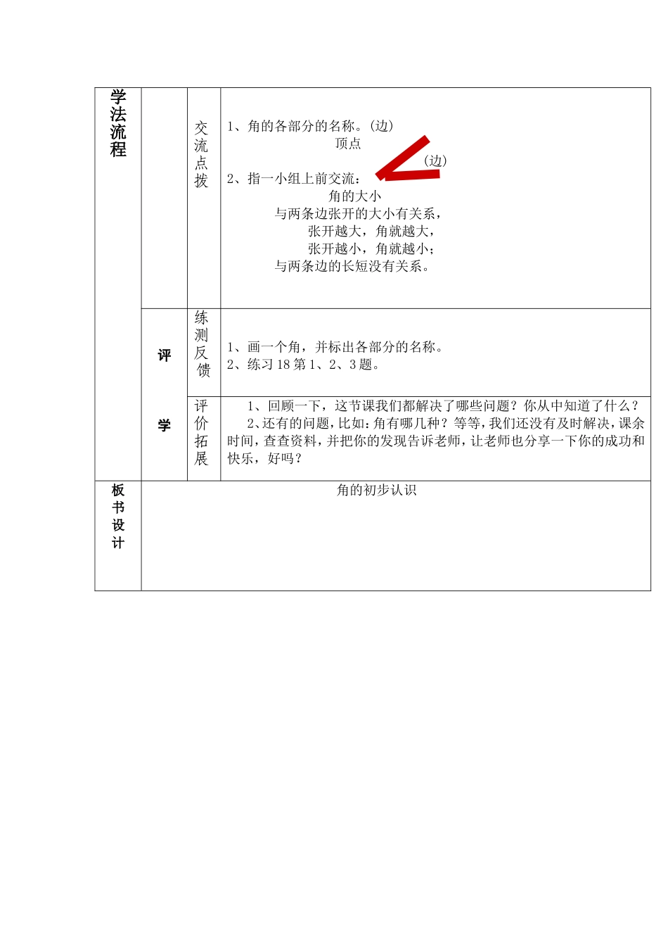 角的初步认识教案_第2页