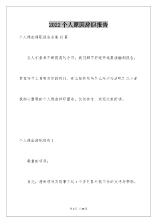 2024个人原因辞职报告_124