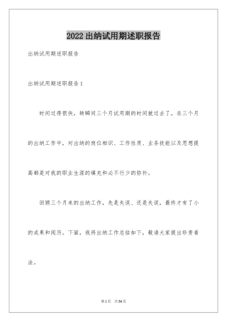 2024出纳试用期述职报告_5