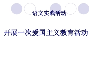 语文实践活动开展一次爱国主义教育活动