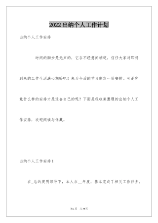 2024出纳个人工作计划_6