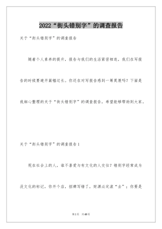 2024“街头错别字”的调查报告