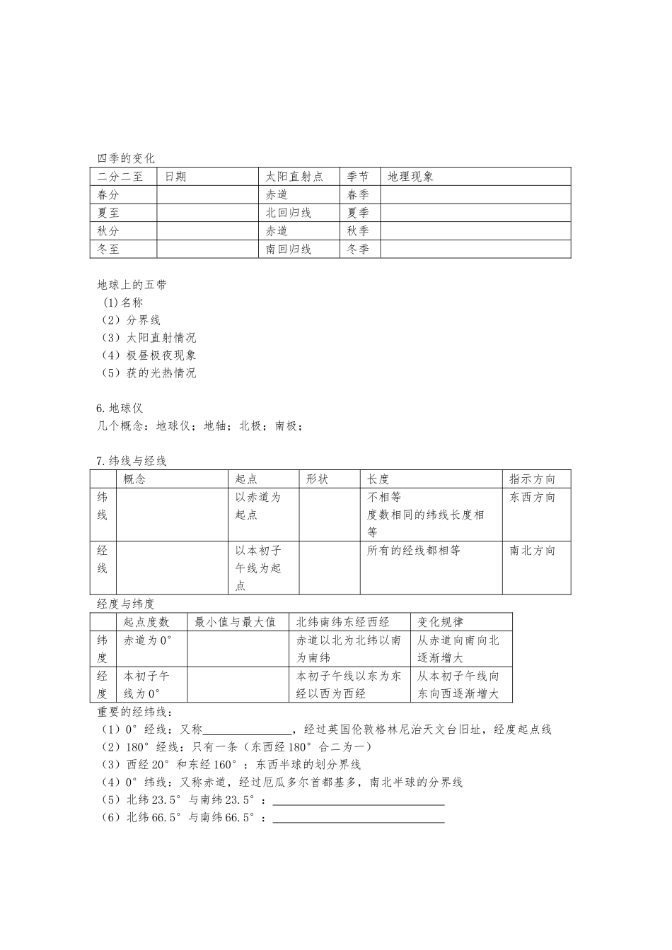 中考地里复习(一)地图与地球_第2页