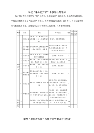 访万家考核评价方案