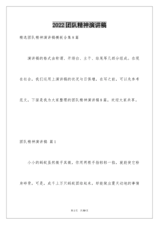 2024团队精神演讲稿_325