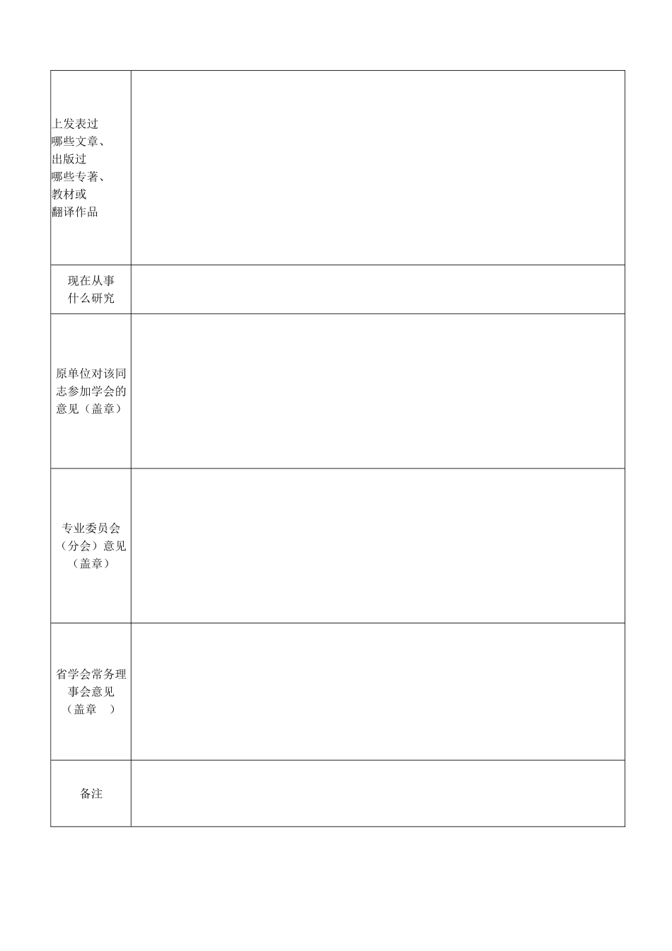 湖北省教育学会员登记表_第2页