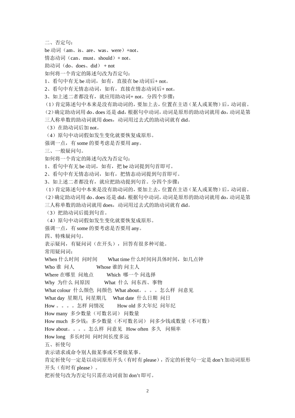 六年级英语语法知识汇总_第2页