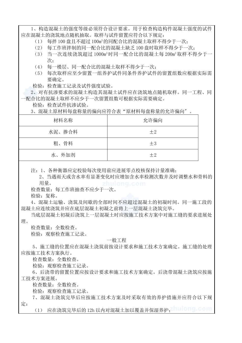 某市政工程混凝土施工质量技术交底卡_第3页
