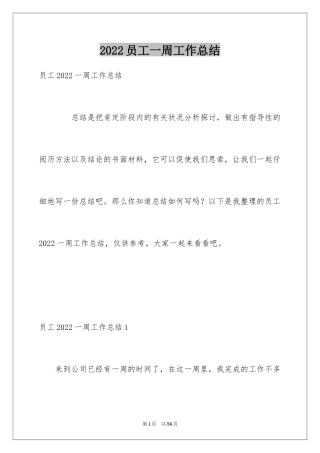 2024员工一周工作总结_9