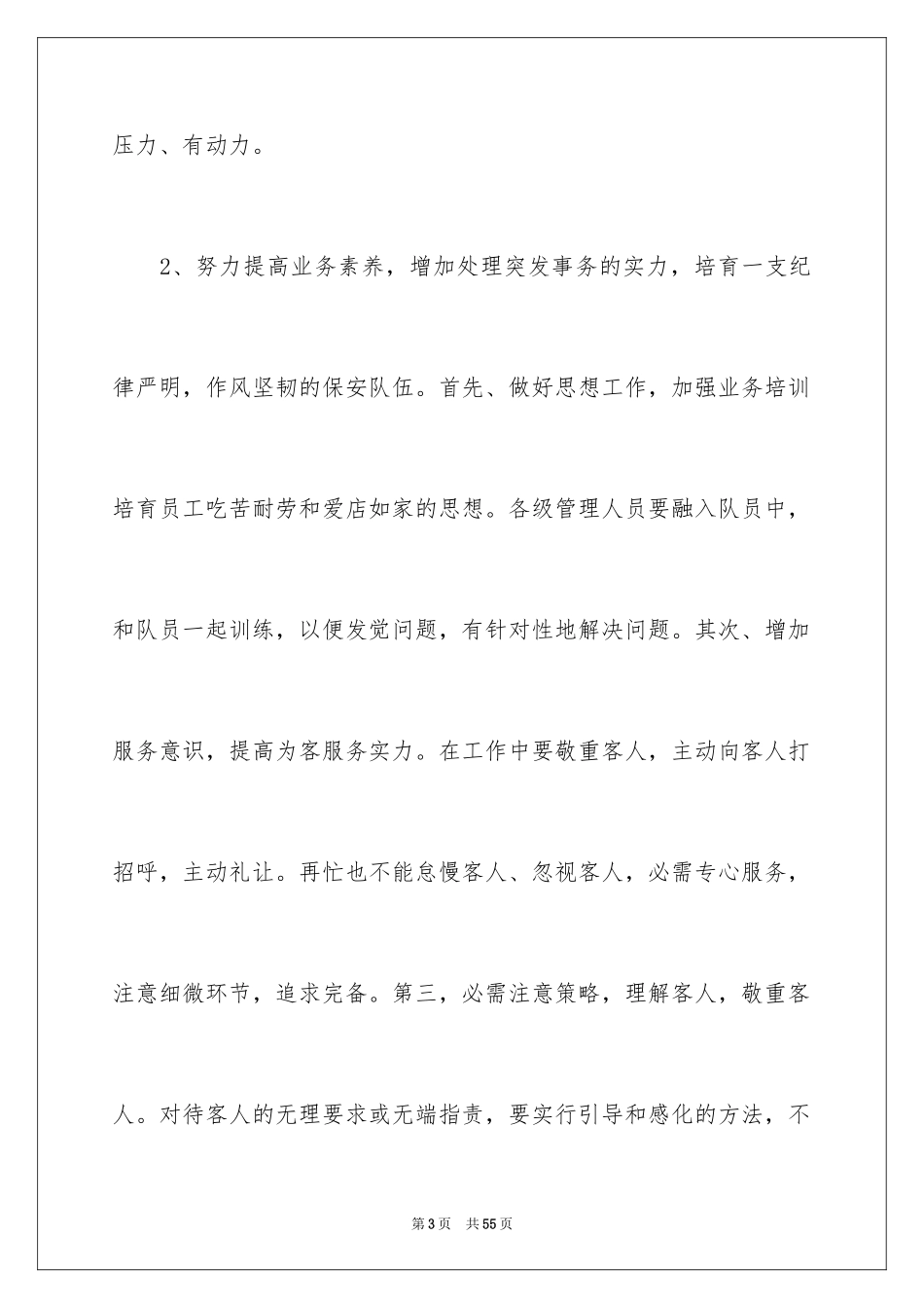 2024保安工作计划_100_第3页