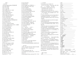 八下unit1-3重点短语和句子
