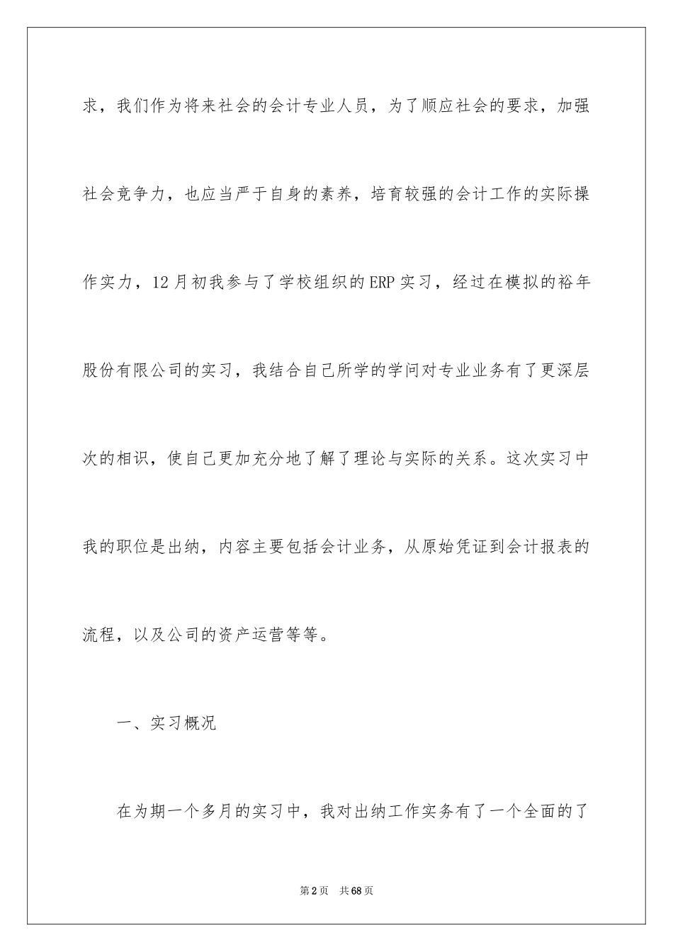 2024出纳的实习报告_14_第2页