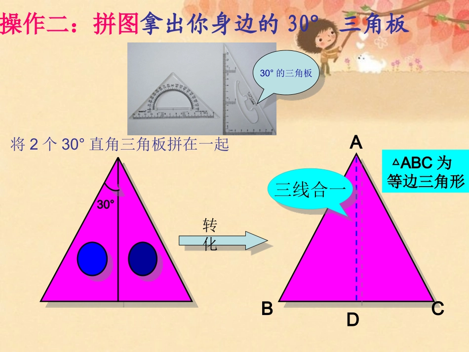 陈腾飞--含30°角的直角三角形的性质探究_第3页