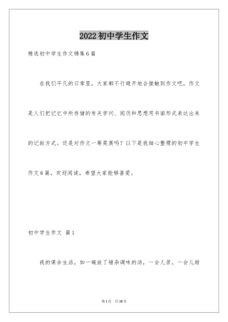 2024初中学生作文_41