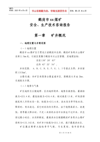 鹤岗市XXXX专家组安全评估资料