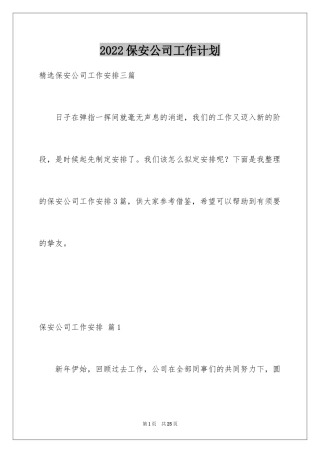 2024保安公司工作计划_1