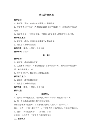 欢乐的泼水节