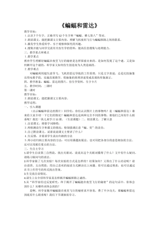 《蝙蝠和雷达》
