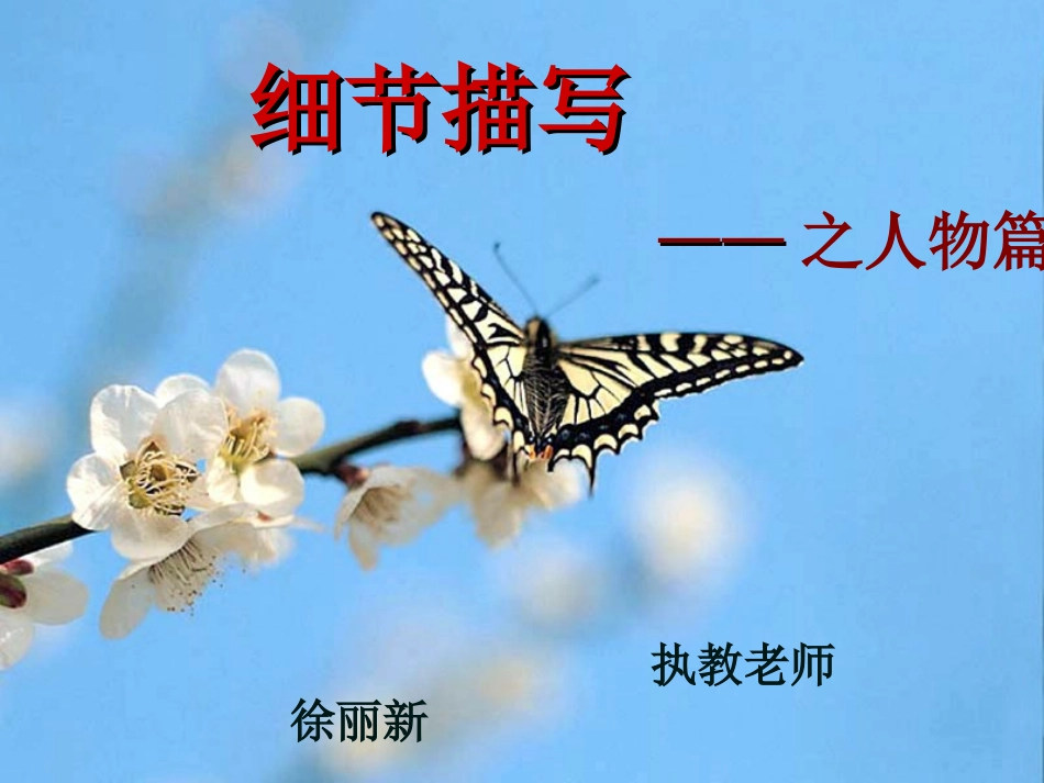 细节描写作文指导课件_第1页