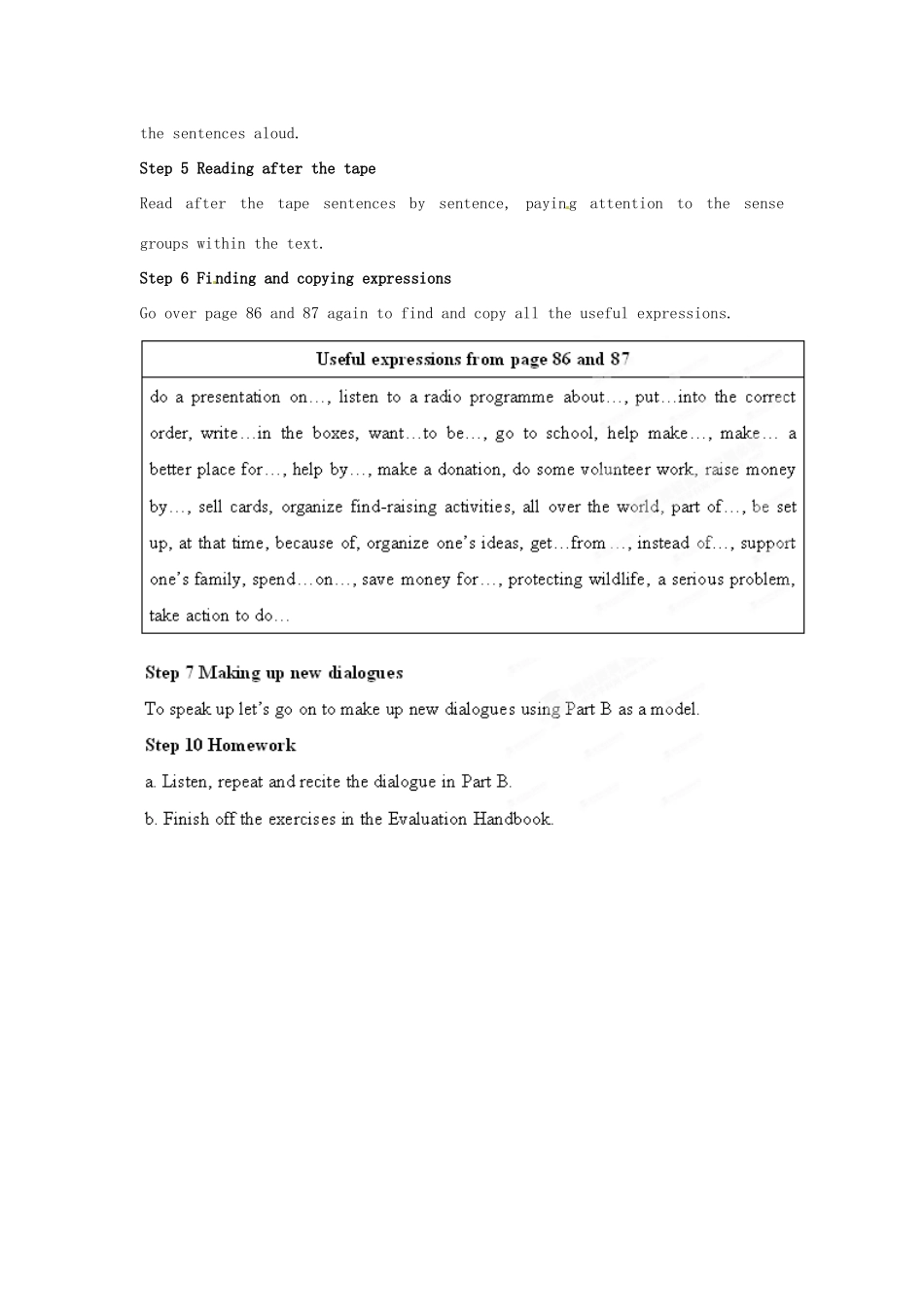 江苏省宜兴市屺亭中学八年级英语下册《Unit 5 International charities》Period 7 Integrated skills教案 牛津版_第2页