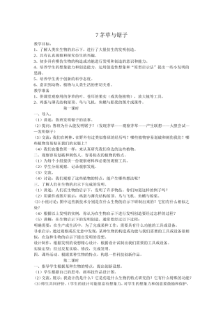 茅草与锯子教案
