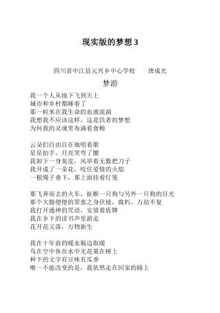 现实版的梦想317