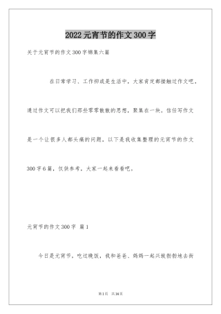 2024元宵节的作文300字_24