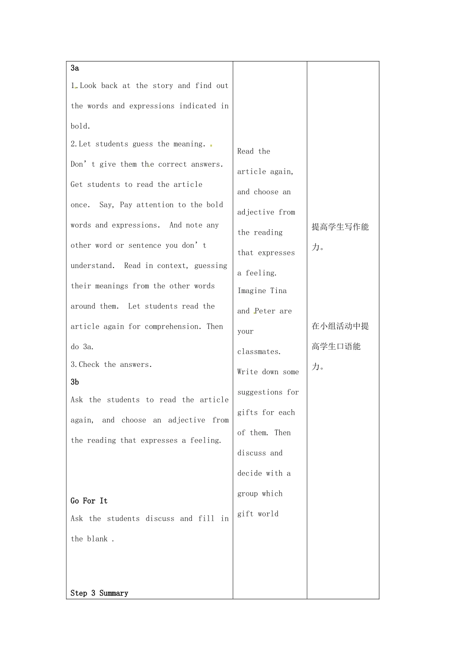 陕西省神木县大保当中学九年级英语 unit 13 Rainy days make me sad period 6教案 人教新目标版_第3页