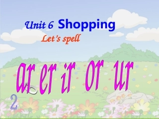 新版PEP4unit6_shopping_Let's_spell课件