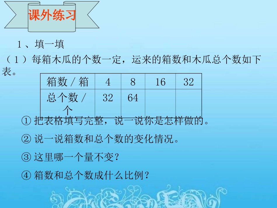 人教版六年级数学下册《成反比例的量》练习课课件PPT_第3页