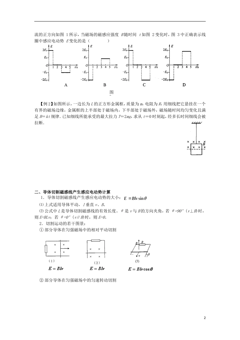 江苏省苏州市蓝缨学校高二物理《电磁感应定律应用》教案_第2页