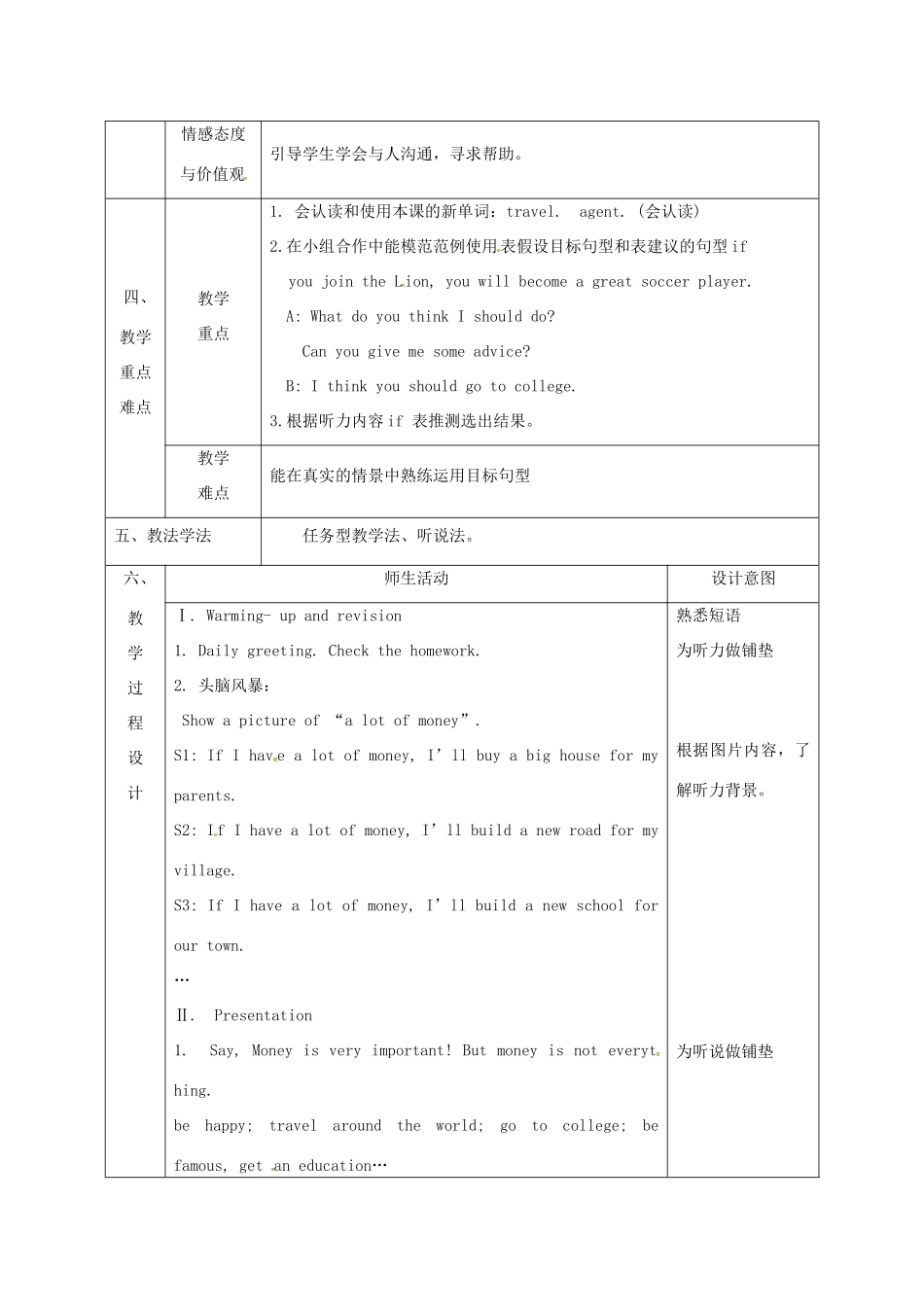 陕西省石泉县八年级英语上册 Unit 10 If you go to the party，you'll have a great time Section B（1a-1d）教案2 （新版）人教新目标版-（新版）人教新目标版初中八年级上册英语教案_第2页